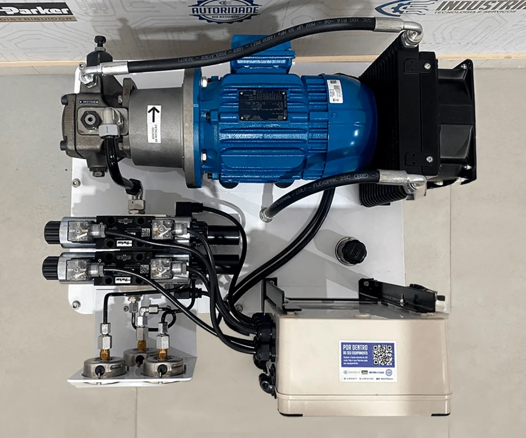 Unidade hidráulica para torno CNC - Vista de cima