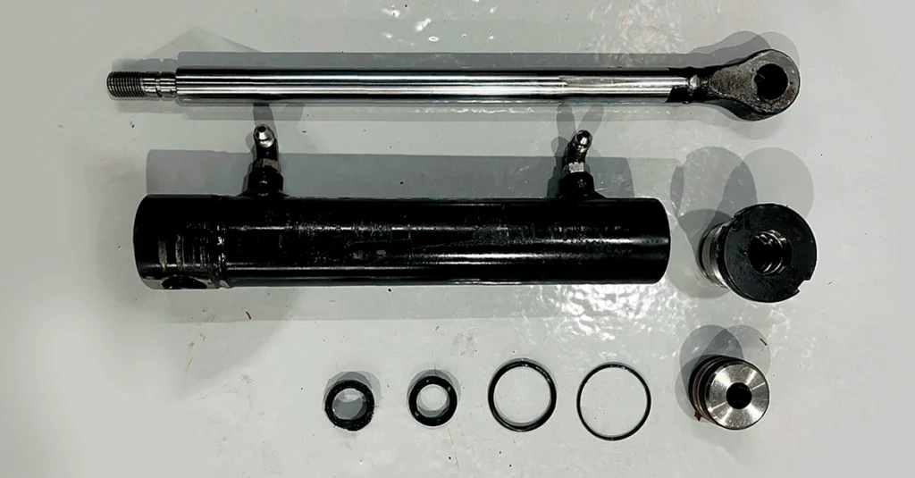 Cilindro hidráulico desmontado